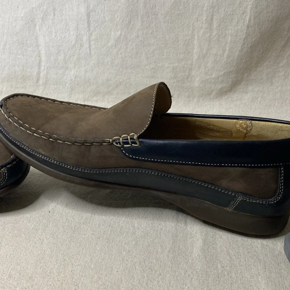 Mephisto Baduard Loafer Shoes Mens 7.5 Brown Nubuck Cool Air Comfort Moc Sip On